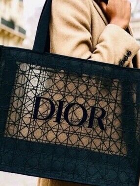 Dior Black and Beige Signature Tote
